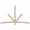 Ekena Millwork Alberta Smooth Timber Gable Bracket, Douglas Fir, 84"W x 53"H x 3 1/2"D x 3 1/2"F, 15/12 Pitch GBW084X53X0404ALB00SDF - alternate 1